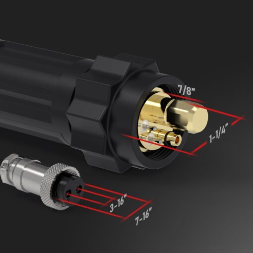 YESWELDER 150A Spool Gun LBT150, 10 FT Cable Fits YESWELDER MIG-250 PRO MIG-205DS YWM-211P,YWM-200 Mig Welder，European Connector Welder with 2-Pin Control Switch - Image 3