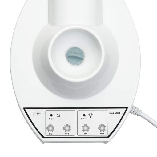 2 in 1 Professional Ozone Nano Ionic Face Steamer with 5X Magnifying Lamp, Large Aromatherapy Facial SteamerHumidifier Vaporizer Mist Steam Inhaler for Salon Spa Beauty Skin Care, White - Image 8