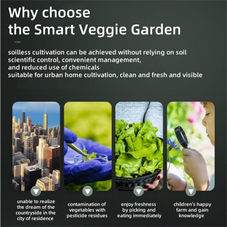 KSNWZ Indoor Smart Hydroponic Vertical Garden, Water Circulation Plants Germination Kit, with Lighting and Movable Water Tank, for Home Indoor Gardening System,Gray,6 Levels - Image 8