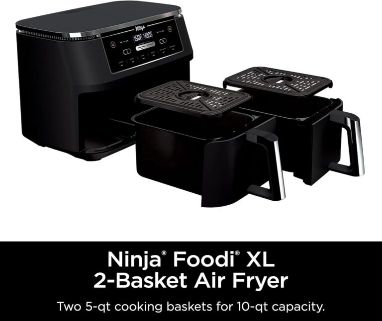 Ninja R-AD300CO Foodi 6-in-1 10-qt. XL 2-Basket Air Fryer with DualZone Technology, Black - Image 7