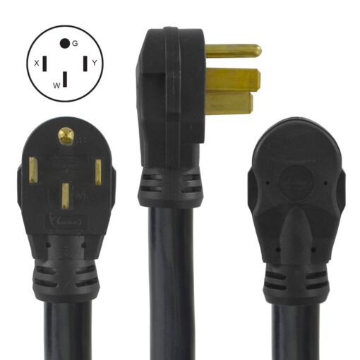Conntek 14302 RV/Generator Power Cord 30-Foot 50 Amp Male Plug to Bare Wire, Black - Image 5