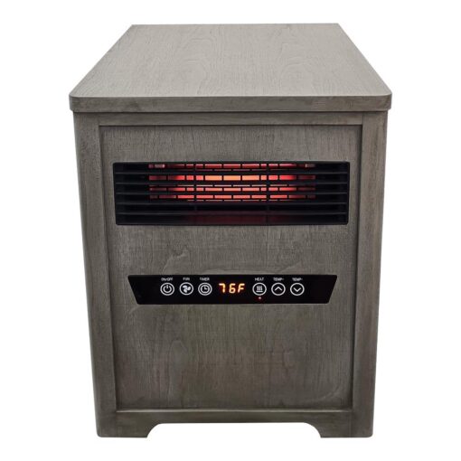 Country Living Infrared Portable Rolling Space Heater with LED Touchscreen and Remote Control | 12h Timer | 1500w Quick Heating for Indoor Use | Driftwood Grain Finish - Image 6