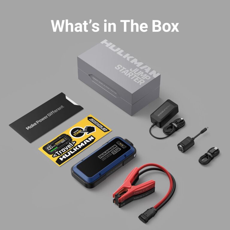 Hulkman Alpha85,Cobalt Blue, 2000A 74Wh Smart Jump Starter, 12V Portable Car Battery Booster with 3.3" Display, USB-C Power Pack,Includes 65W Wall Charger,Jumper Cables for up to 8.5L Gas/6.0L Diesel - Image 2