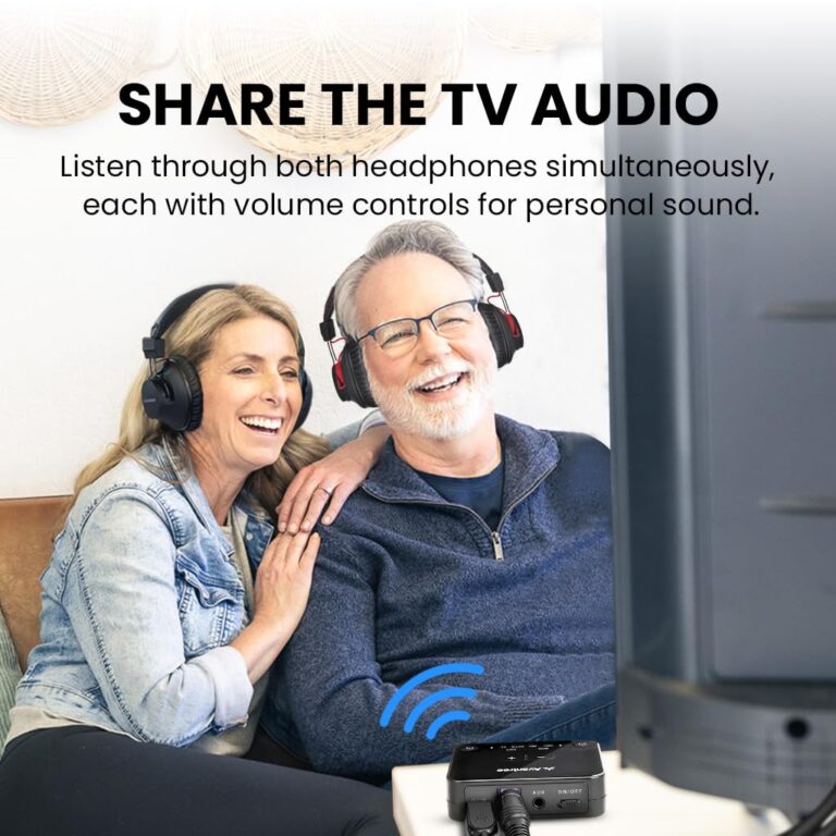 Avantree HT41899 Plus 2 [2025 Upgrade] - Dual Bluetooth 5.3 Wireless Headphones for TV Watching with Transmitter & Charging Docks, aptX Adaptive & Low Latency, Compatible with Optical & 3.5mm AUX TVs - Image 8