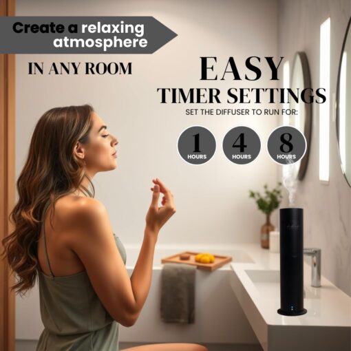 Aroma Scent Diffuser Starter Kit for Up to 1000SQ. FT. Coverage - 500ML Waterless Essential Oil Scent Included - Luxury Aroma Diffuser Ideal for Home, Office & Hotel (Black, My Way) - Image 5