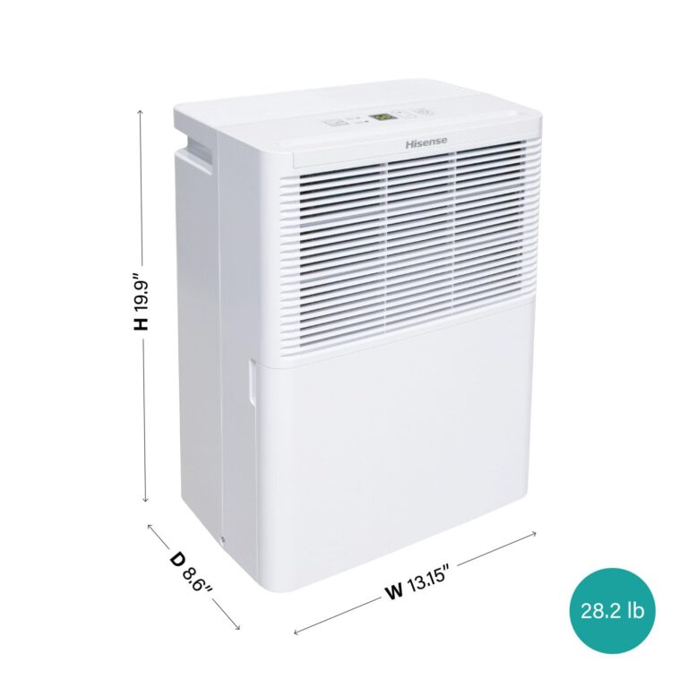 Hisense Energy Star 25-Pint Portable Dehumidifier with Auto-Shutoff, Home Dehumidifier and Moisture Absorber For Basement, Garage, Living Room in White - Image 7