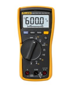Fluke 115 Digital Multimeter, Measures AC/DC Voltage To 600 V & Current to 10 A, Measures Resistance, Continuity, Frequency & Capacitance, Includes Battery, Holster & 4mm PVC-Insulated Test Lead