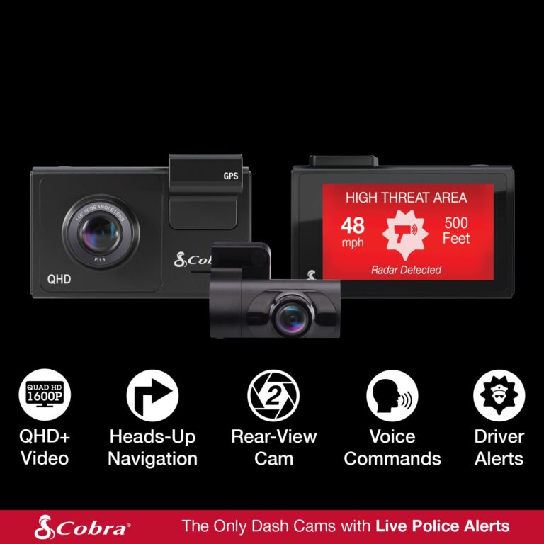 Cobra Smart Dash Cam + Rear Cam (SC 200D) – QHD+ 1600P Resolution, Built-in Wi-Fi & GPS, Voice Commands, Live Police Alerts, Incident Reports, Emergency Mayday, Drive Smarter App, 16GB SD Card Incl. - Image 7