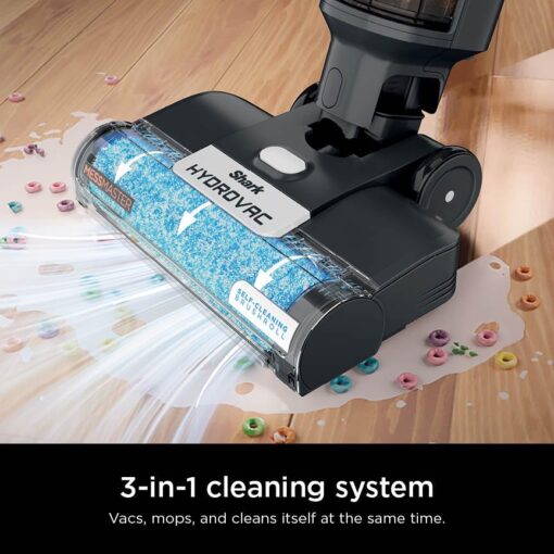 Shark Wet Dry Vacuum Mop All-in-One Cordless Hardfloor Cleaner, HydroVac MessMaster, 3-in-1 Self-Cleaning System, Strong Suction with 2 Brushrolls & 2 Solutions, for Hard Floors & Area Rugs, AW261 - Image 9