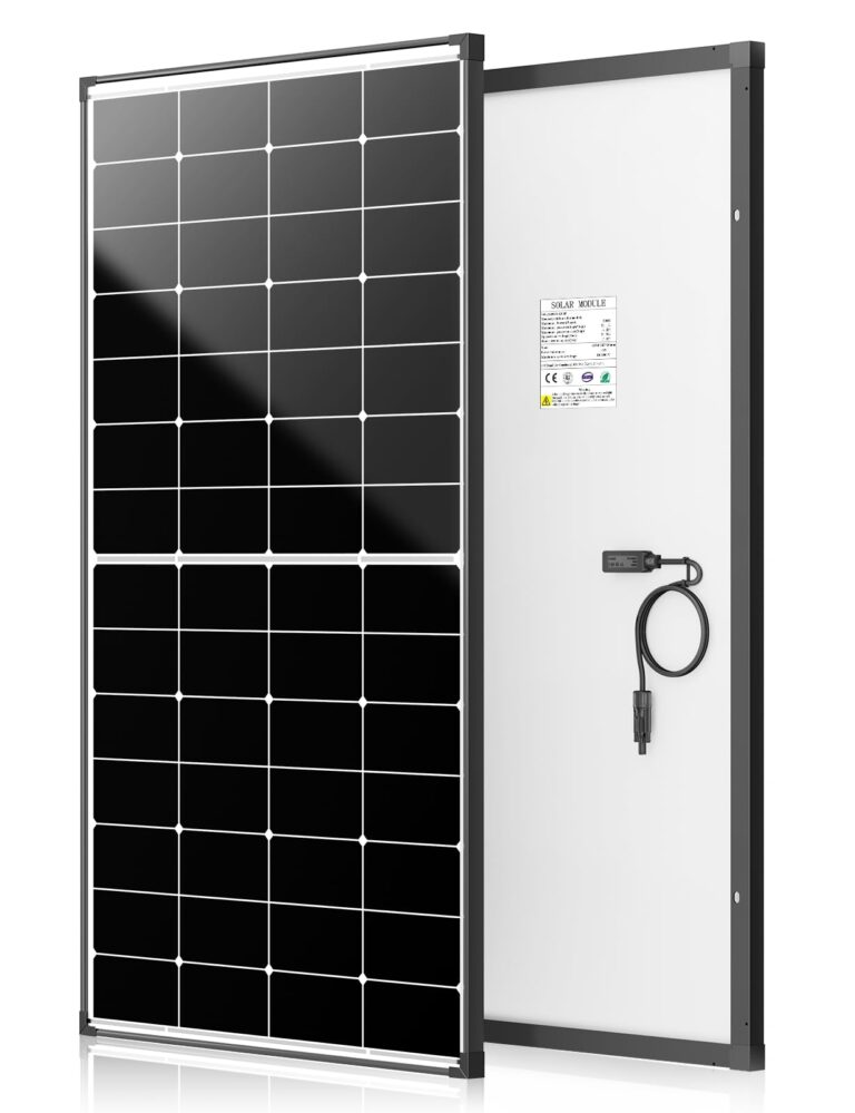 200 Watt Solar Panel,25.4% High Efficiency Perovskite Solar Cells,10BB Hidden Busbar Technology,12v/24v Solar Panels for Rv Camper Boat Caravan Off-Grid Applications(200W)