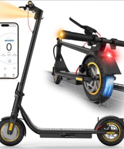DXH Electric Scooter Adults,10" Tires, E Scooter with 500W Motor,Upto 19MPH & 20Miles, Scooter Electric for Adults with Dual Braking Safe System, Folding Electric Scooter with APP