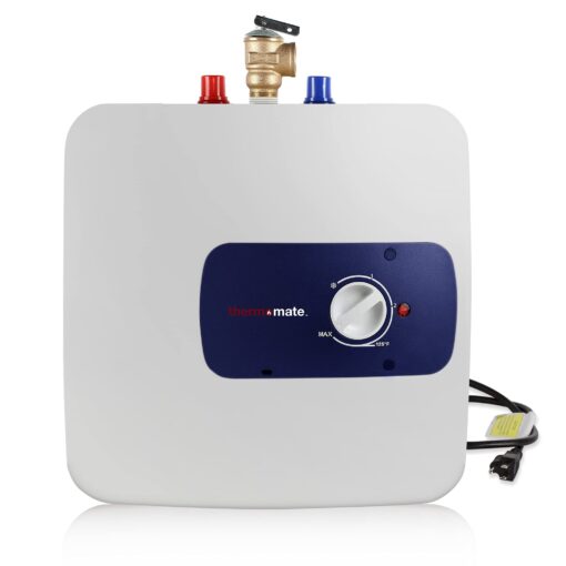 thermomate Mini Tank Water Heater Electric, 4 Gallons Small Under Sink Water Heater for Point of Use Instant Hot Water 110V 120V, Wall or Floor Mounted, UL Listed ES400
