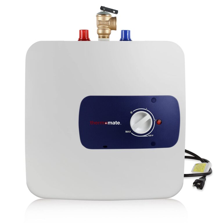 thermomate Mini Tank Water Heater Electric, 4 Gallons Small Under Sink Water Heater for Point of Use Instant Hot Water 110V 120V, Wall or Floor Mounted, UL Listed ES400