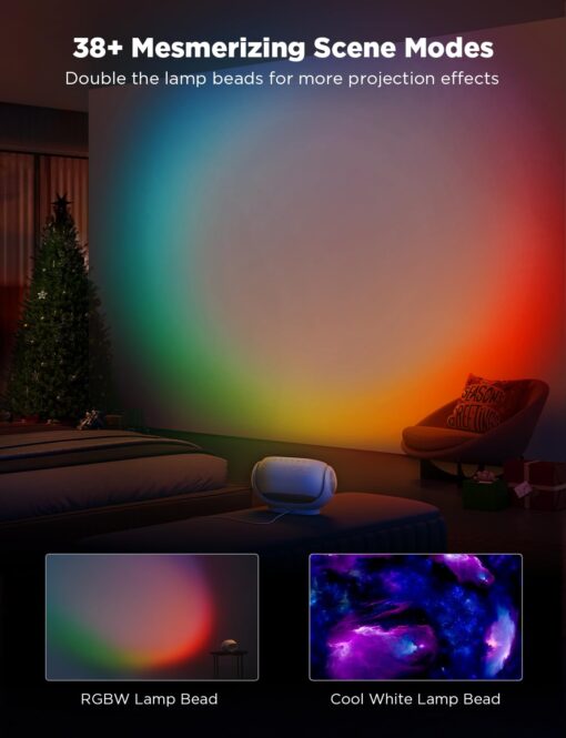 Govee Star Projector, Star Light with 8 Replaceable Discs, 38 Scene Modes, Bluetooth Speaker and 21 White Noises, Relaxing Light for Bedroom, Ceiling - Image 7