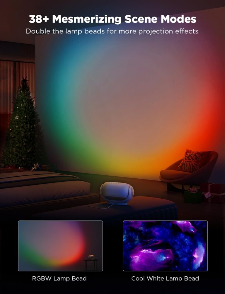Govee Star Projector, Star Light with 8 Replaceable Discs, 38 Scene Modes, Bluetooth Speaker and 21 White Noises, Relaxing Light for Bedroom, Ceiling - Image 7