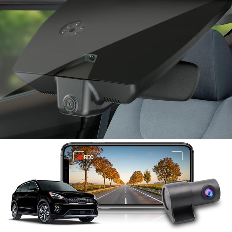 Fitcamx Front 4K+Rear 180P Dash Cam Suitable for Kia NIRO 2017-2022 & NIRO EV 2019-2022 FE Touring EX Premium LX S EX (G5000), OEM Look, Dual Loop Recording WiFi, G-Sensor, Easy to Use, 128GB Card
