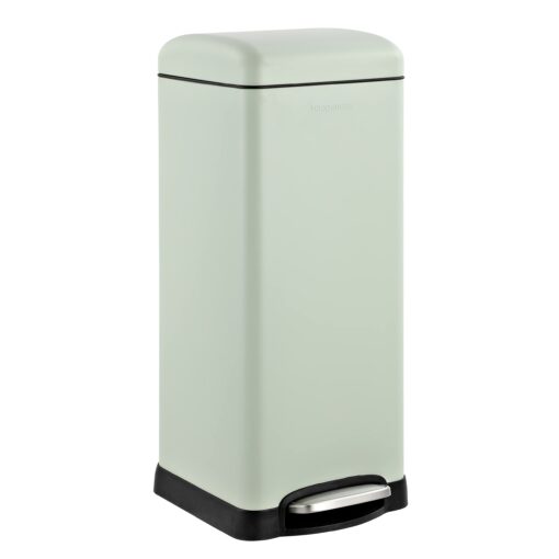 happimess HPM1007E Betty Retro 8-Gallon Step-Open Trash Can with Soft-Close Lid, Fingerprint Resistant, Modern, Minimalistic for Home, Kitchen, Laundry Room, Office, Bedroom, Bathroom, Mint Green