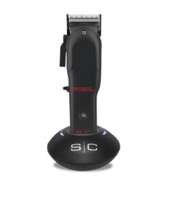Stylecraft Rebel Professional Super-Torque Cordless Hair Clipper, Black Diamond Carbon Fusion Faper Blades