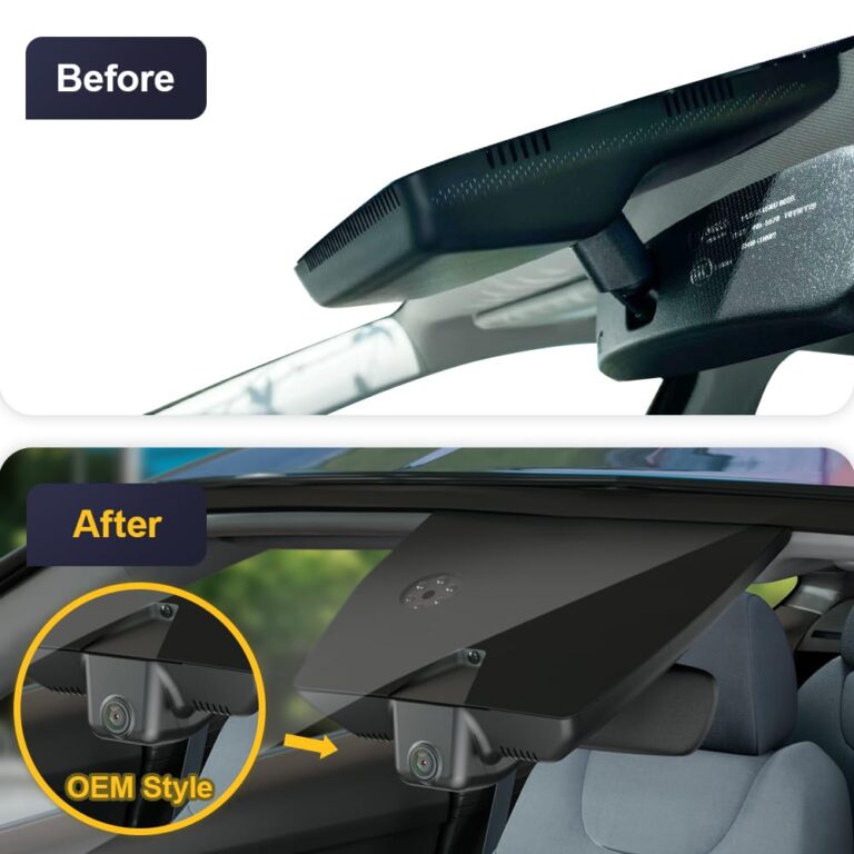 Fitcamx Front 4K+Rear 1080P Dash Cam Adapts for Hyundai Santa Fe 2021 2022 2023 Part No# S2500 (Has Auto-Dimming), OEM Look, Dual Loop Recording, Built-in WiFi & APP, G-Sensor, Easy to Use, 128GB Card - Image 5