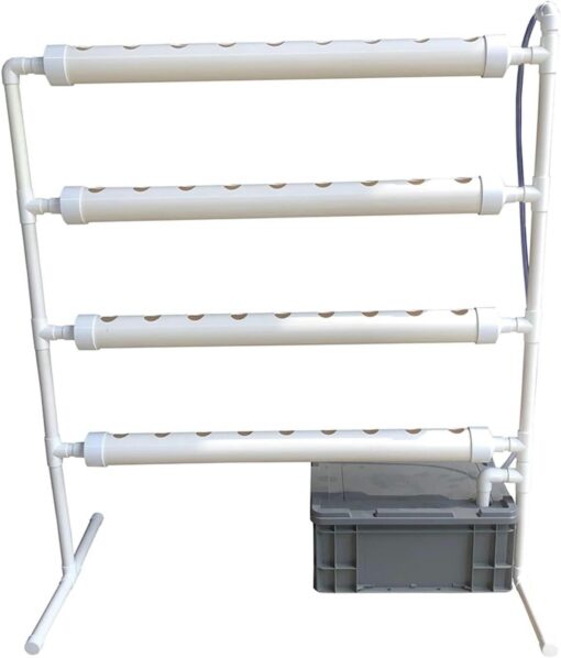 RWGOVLU Hydroponics Growing System Hydroponic Grow Kit, 36 Holes Pipe Grow Kit Indoor Greenhouse Planting Box Gardening System Nursery Pot Hydroponic Rack Hydroponic Tower - Image 5