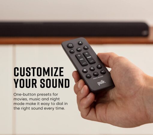 Polk Audio Signa S4 Sound Bar with Wireless Subwoofer - Dolby Atmos 3D Audio, Exclusive VoiceAdjust & BassAdjust Technology, HDMI eARC, Works with 8K, 4K & HD TVs, Bluetooth, Wireless Streaming - Image 5