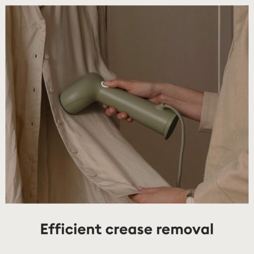 Steamery Handheld Clothes Steamer Cirrus 3, 1200W, US Plug, Heated Ironing Plate, Fast Heat Up, Garment Wrinkle Remover, Green - Image 7