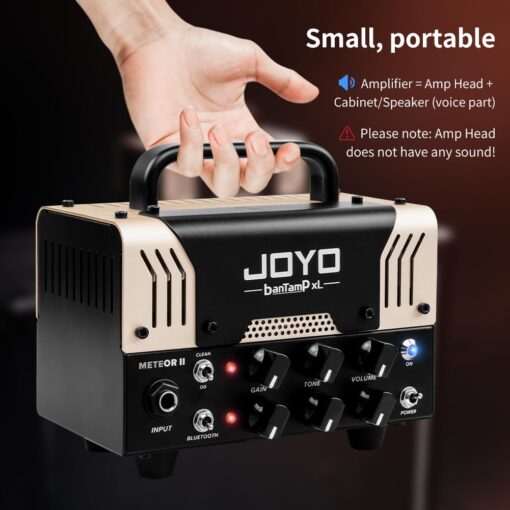 JOYO Meteor II BanTamp XL Series Mini Amp Head 20 Watt Preamp 2 Channel Hybrid Tube Guitar Amplifier Head for Electric Guitar with Bluetooth - Image 9