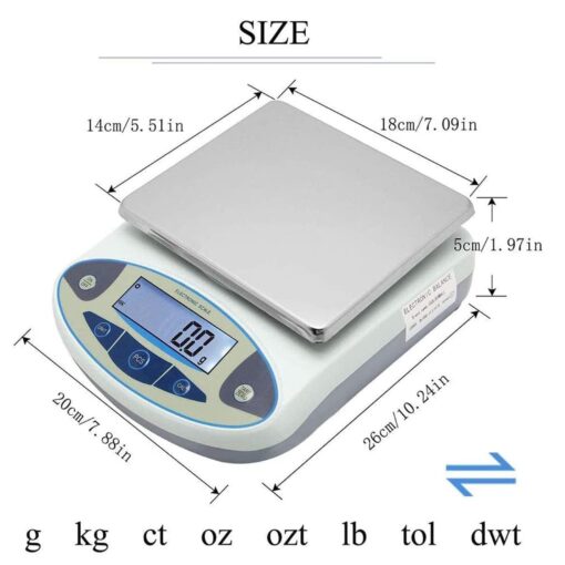 Precision Analytical Electronic Balance Laboratory Electronic Scale 30kgx0.1g Jewelry Kitchen Industrial Scale 0.1g Weighing Counting Scale calibrated and Ready to use - Image 4