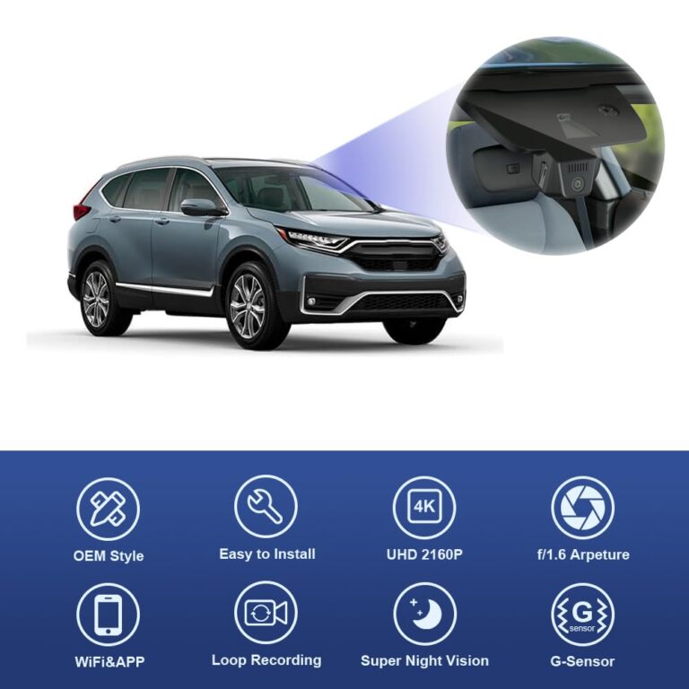 Fitcamx 4K Dash Cam Suitable for Honda CR-V 2017-2022 LX EX Touring EX-L Special Edition (Gen5), OEM Factory Look, UHD 2160P Video, Loop Recording, WiFi & APP, G-Sensor, Easy to Set, 64GB Card - Image 5