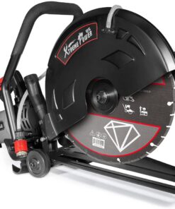 XtremepowerUS 3200W Electric Power Disc Cutter Circular Demo Saw For Wet/Dry Concrete Guide Roller Cut Off, 16"