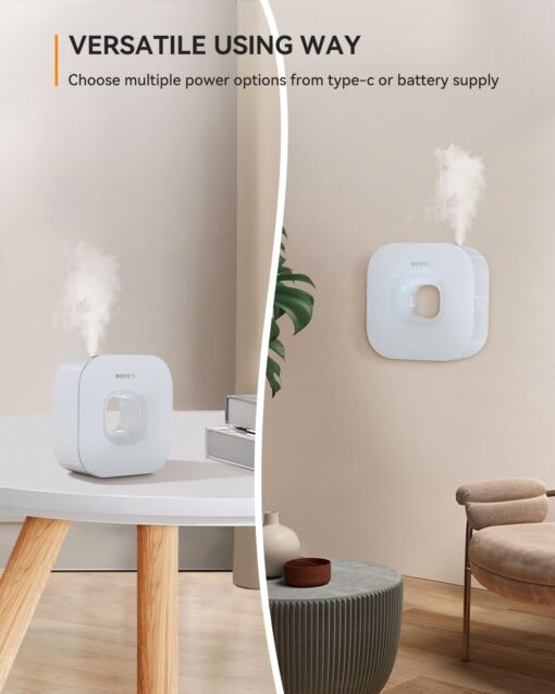 MEIDI Waterless Essential Oil Diffuser - Bluetooth Cordless Aromatherapy Diffuser with App Control, Smart Timer Setting, Hang-up Design and Wide Coverage for Home, Office, Hotel and SPA (White) - Image 7