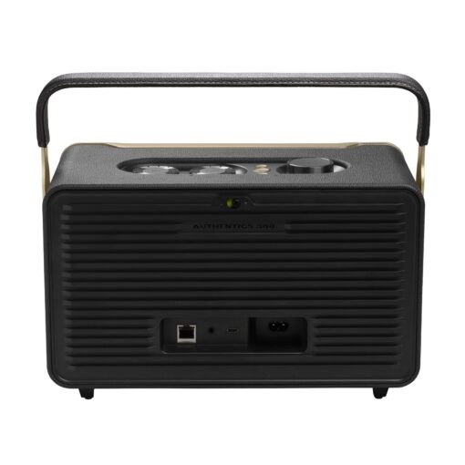 JBL Authentics 300 - Retro Style Wireless Bluetooth/WiFi Home Speaker, Built in Battery (4800mAh), Music Streaming Services via Built-in Wi-Fi, Built in Alexa and Google Assistant (Black/Gold) - Image 8