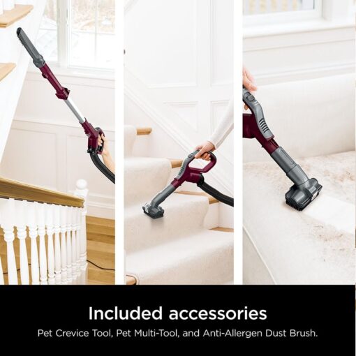 Shark DETECT Lift-Away Corded Upright Vacuum with Detect Technology, Self-Cleaning Brushroll for No Hair Wrap, Anti-Allergen Complete Seal, and Odor Neutralizer Technology, Burgundy, LA492 - Image 7