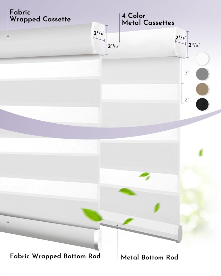 Graywind Motorized Horizontal Zebra Blinds Compatible with Alexa Google WiFi Smart Home Hardwired Plug-in Shades Light Filtering Electric Window Blind, Customized Size (Wool-Like White) - Image 3