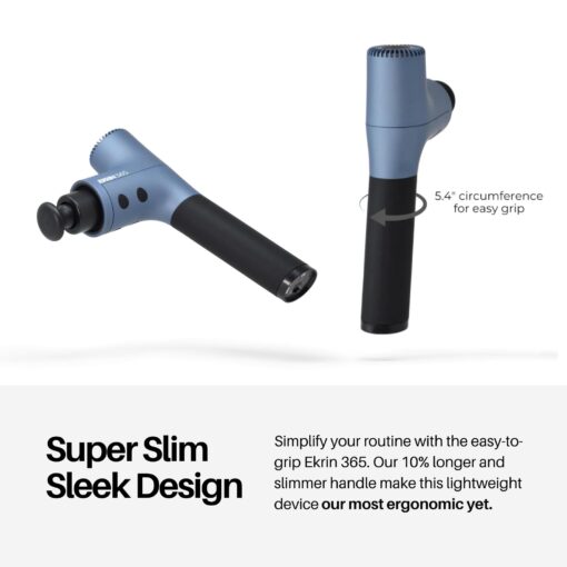 Ekrin Athletics 365 Massage Gun - Ergonomic Deep Tissue Back & Neck Massager for Pain Relief & Soreness - 4 Speeds & Attachments - Long Battery Life & Noise Insulation - Image 7
