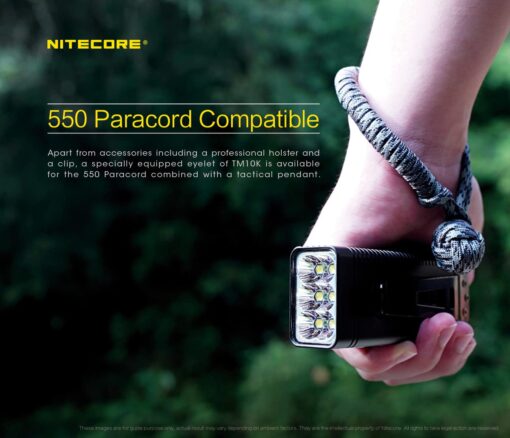 NITECORE TM10K TM10K Tiny Monster 10,000 Lumen Burst Rechargeable Flashlight, Black - Image 5