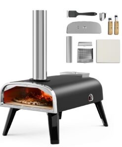 aidpiza Pizza Oven Outdoor 12" Wood Fired Pizza Ovens Pellet Pizza Stove for outside, Portable Stainless Steel Pizza Oven for Backyard Pizza Oven