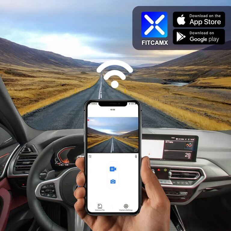 Fitcamx Front 4K+Rear 1080P Dash Cam Adapts for BMW X3 X3 2018-2024 M M40i Sdrive Xdrive30i 30e G01 (HD2-6153), OEM Look, Dual HD Video, WiFi & APP, Loop Recording, G-Sensor, Easy to Set, 128GB Card - Image 2
