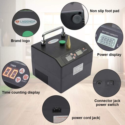 Electric Air Balloon Pump, B23 Lagenda Portable Electric Balloon Pump Balloon Inflator Party Air Blower Electric Balloon Blower Pump with Timer Battery for Party Events Decoration - Image 5