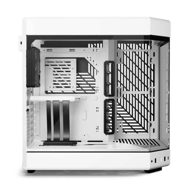 HYTE Y60 Modern Aesthetic Dual Chamber Panoramic Tempered Glass Mid-Tower ATX Computer Gaming Case with PCIE 4.0 Riser Cable Included, Snow White (CS-HYTE-Y60-WW) - Image 7