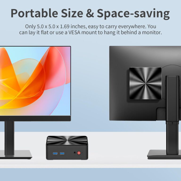Mini PC, Intel Twin Lake N150 (Upgraded N100, up to 3.6GHz) 16GB DDR4 RAM 512GB M.2 SSD, Mini Desktop Computers Windows 11, 4K Dual Display/USB3.2/WiFi 5/RJ45/BT 5.1/Micro PC for Home Office Business - Image 3