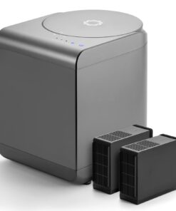 Airthereal Revive Electric Kitchen Composter, SHARKSDEN Tri-Blade, Turn Food Waste and Scraps into Dry Compost Fertilizer for Plants, R500 Gray