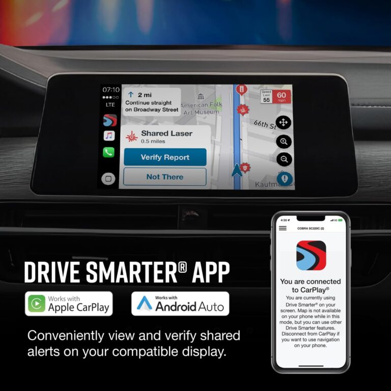 Cobra Smart Dual View Front and Cabin Dash Cam (SC 220C) - QHD 1440P Resolution, 360 Alerts, Parking Live View, Incident Reports, Emergency MayDay, 16 GB SD Card Included, CarPlay & Android Auto - Image 4