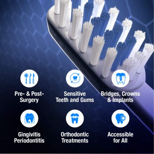 Emmi-dent Oral Waver Electric Toothbrush with 100% Ultrasound Technology, Gentle Vibration and Nano-Bubble Toothpaste. Ideal for Sensitive Teeth, Plaque Removal and More! (Half Year Supply Set) - Image 2