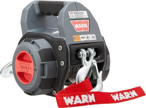 WARN 101575 Handheld Portable Drill Winch with 40 Foot Synthetic Rope: 750 lb Pulling Capacity , Gray - Image 4