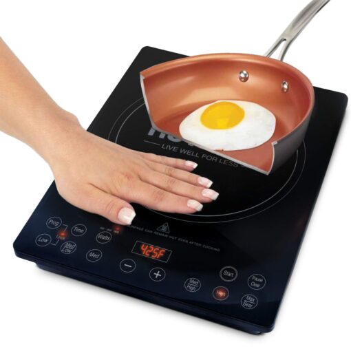 Nuwave Pro Chef Induction Cooktop, NSF-Certified, Commercial-Grade, Portable, Powerful 1800W, Large 8” Heating Coil, 94 Temp Settings 100°F - 575°F in 5°F, Shatter-Proof Ceramic Glass Surface - Image 3