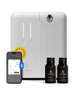 AromaPlan 2025 Waterless HVAC Scent Diffuser Whole House & Commercial Diffuser, 2 Fragrances Included-Smart, Cold-Air Waterless Scent Air- App Control, Bluetooth, AC, 2000 Sq. Ft Coverage,White
