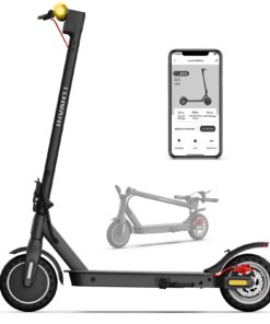 INVANTI E30 Electric Scooter with Smart APP, 19.9 Miles Range & 18 MPH, 350W Motor, 8.5" Solid Tires, Rear Suspension and Turn Signals, Foldable Electric Scooter for Adults and Teens