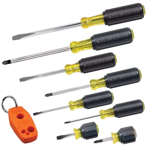 5-Piece Dipped Plier Kit with Diagonal, Needle Nose, Linesman, Cutter, Crimper Pliers and 9-Piece Screwdriver Set with Magnetizer - Image 4