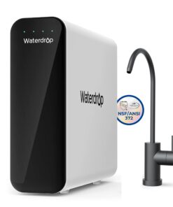 Waterdrop TSU 0.01μm Ultra-Filtration Under Sink Water Filter System, 3-Stage High Capacity, USA Tech, Smart Panel, No Waste Water, 2 Years Lifetime, Matte Black Faucet, Does not Lower TDS